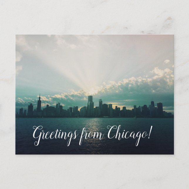 Hälsning från Chicago Postcard Vykort (Framsida)