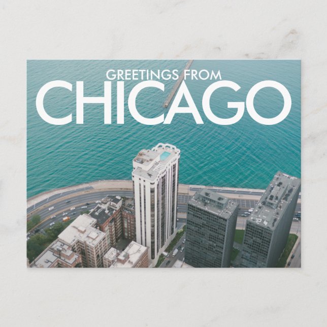 Hälsning från Chicago Postcard Vykort (Framsida)