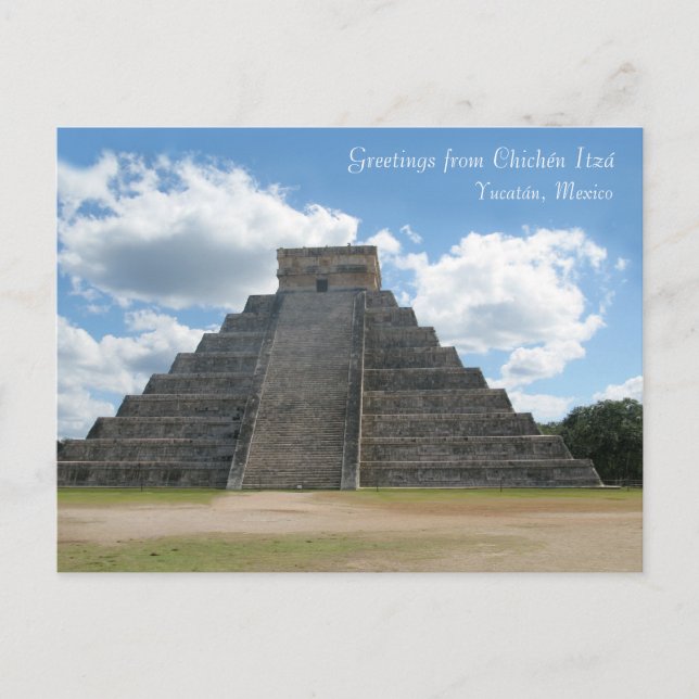 Hälsning från Chichén Itzá, Mexiko Vykort (Framsida)