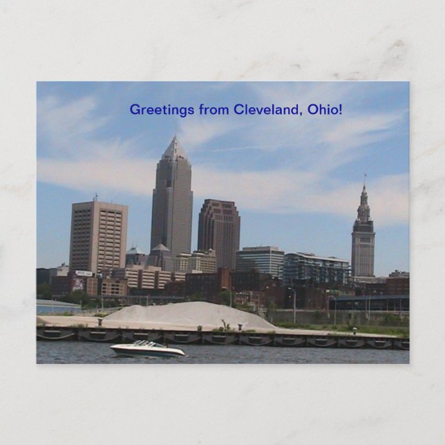 Hälsning från Cleveland Ohio (Skyline) Vykort (Framsida)