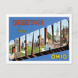 Hälsning från Cleveland Ohio US City Vykort