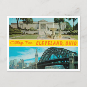 Hälsning från Cleveland, Ohio Vintage resor Vykort