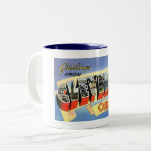 Hälsning från Cleveland, Ohio Vintage Två-Tonad Mugg