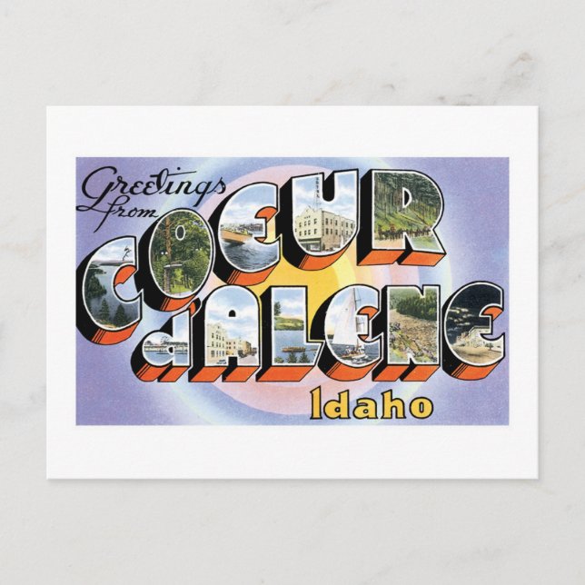 Hälsning från Coeur D Alene Vykort (Framsida)