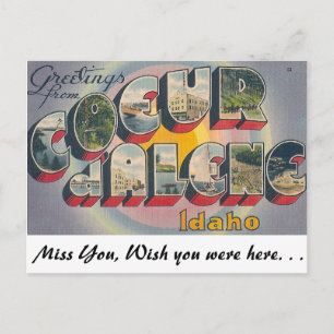 Hälsning från Coeur d'Alene, Idaho Vykort