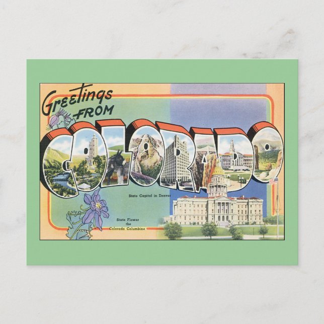 Hälsning från Colorado Vykort (Framsida)