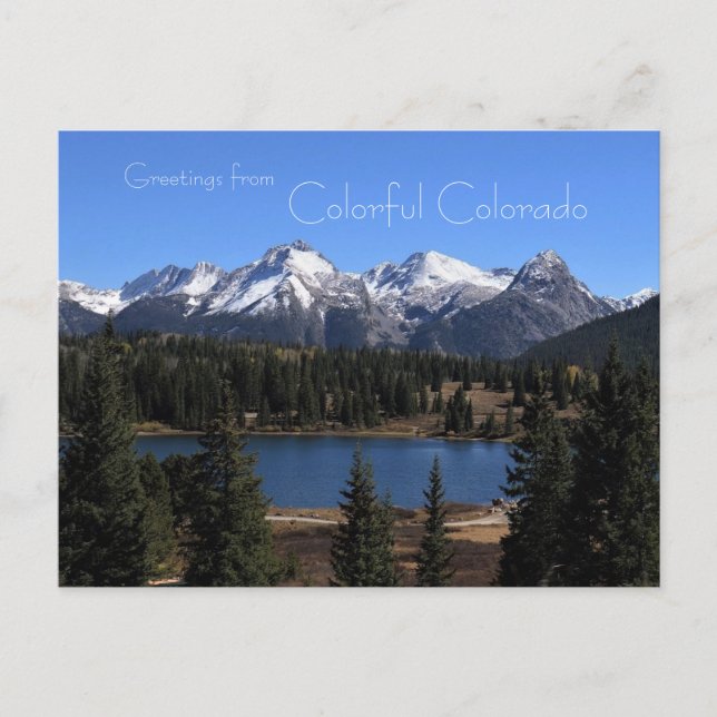 Hälsning från Colorful Colorado Postcard Vykort (Framsida)