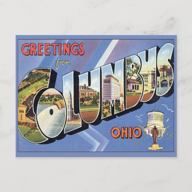 Hälsning från Columbus Ohio Vykort (Framsida)