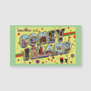 Hälsning från CONEY ISLAND New York Magnetic Card