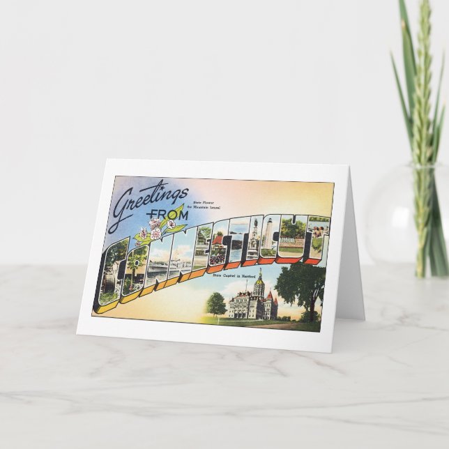 Hälsning från Connecticut Kort (Framsida)
