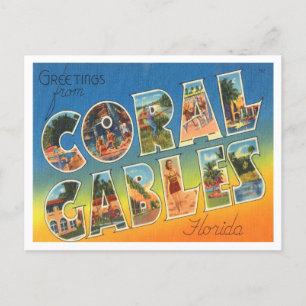 Hälsning från Coral Gables, Florida Travel Vykort