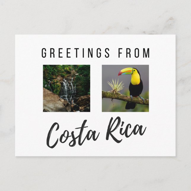 Hälsning från Costa Rica Fotovykort Vykort (Framsida)