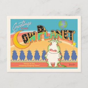 HÄLSNING FRÅN COW PLANET VYKORT