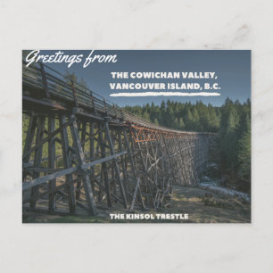 Hälsning från Cowichan Valley Kinsol Trestle Vykort