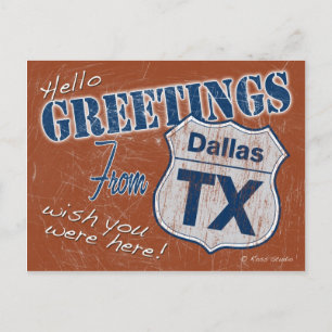 Hälsning från Dallas Texas vykort