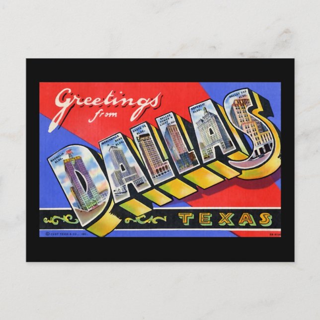 Hälsning från Dallas Texas Vykort (Framsida)