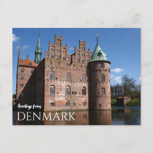 Hälsning från Danmark Castle vycard Scenia Vykort