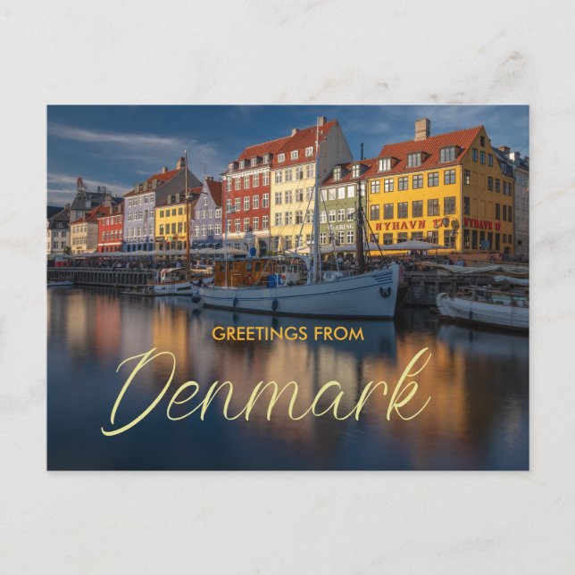 Hälsning från Danmark Scenia Postcard Nyhavn Vykort (Framsida)