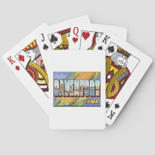 Hälsning från Davenport Iowa Spel Kort