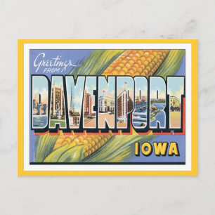 Hälsning från Davenport Iowa Vykort