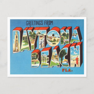 Hälsning från Daytona Beach, Florida Travel Vykort