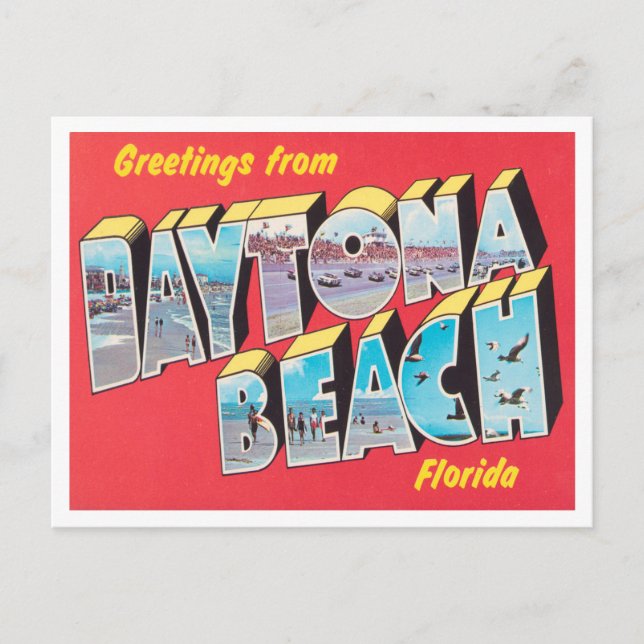 Hälsning från Daytona Beach, Florida Travel Vykort (Framsida)