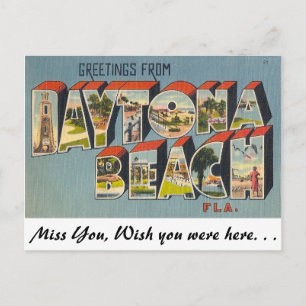 Hälsning från Daytona Beach, Florida Vykort