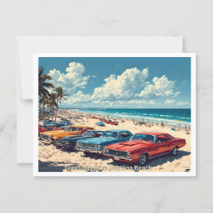 Hälsning från Daytona Beach, illustration 1960-tal Vykort