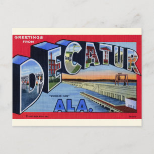 Hälsning från Decatur, AL Large Brev vykort