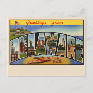 Hälsning från Delaware Large Brev vykort