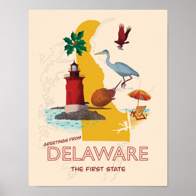 Hälsning från Delaware Poster (Framsidan)