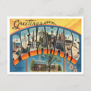 Hälsning från Delaware Vintage resor Vykort