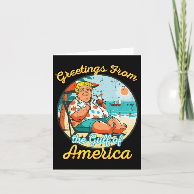 Hälsning från den amerikanska stranden Bukt Kort (Framsida)