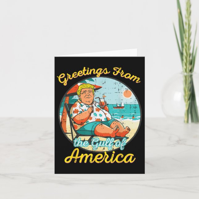 Hälsning från den amerikanska stranden Bukt Kort (Framsida)