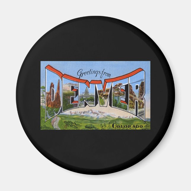 Hälsning från Denver Colorado Magnet (Framsidan)