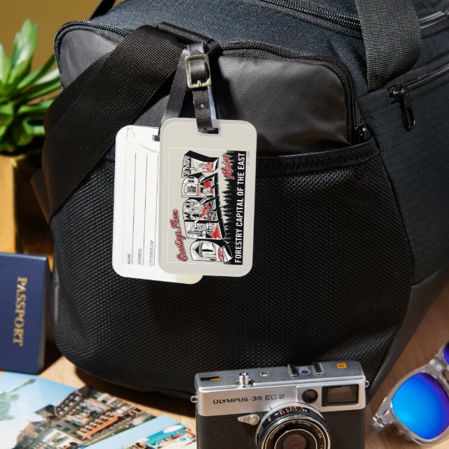 Hälsning från Derry Maine Bagagebricka (Framsida & Baksida)