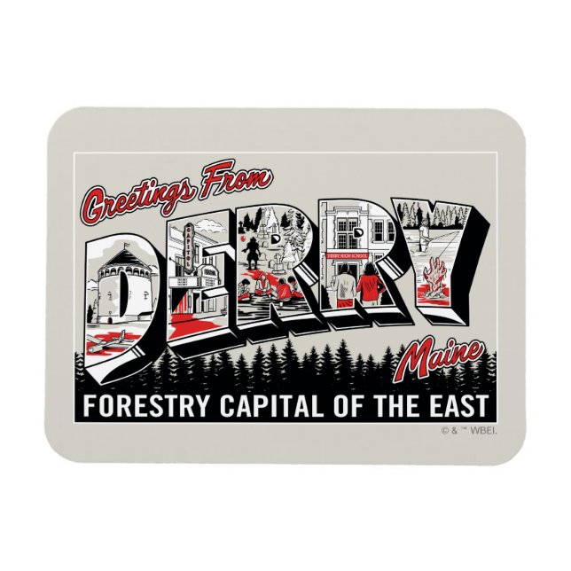 Hälsning från Derry Maine Magnet (Horisontell)