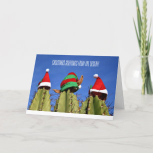 Hälsning från Desert Cactus julkort Helgkort