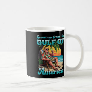 Hälsning från det patriotiska Bukten i Förenta sta Kaffemugg
