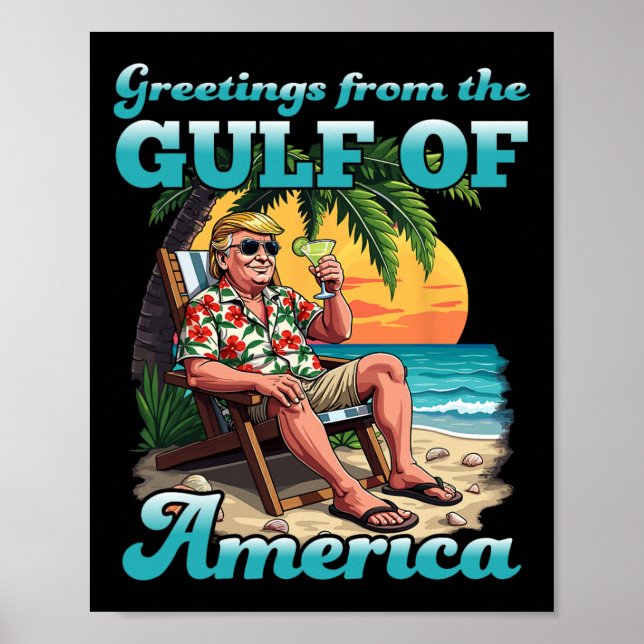 Hälsning från det patriotiska Bukten i Förenta sta Poster (Framsidan)