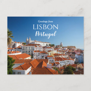 Hälsning från det portugisiska vykortet Lissabon Vykort