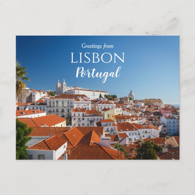 Hälsning från det portugisiska vykortet Lissabon Vykort (Framsida)