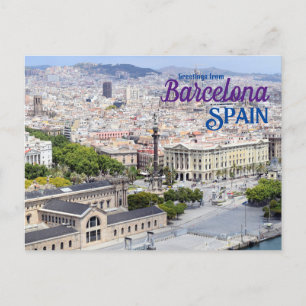 Hälsning från det spanska vykortet Barcelona Vykort