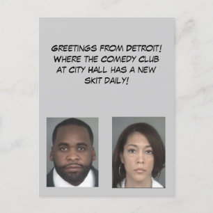 Hälsning från Detroit Vykort