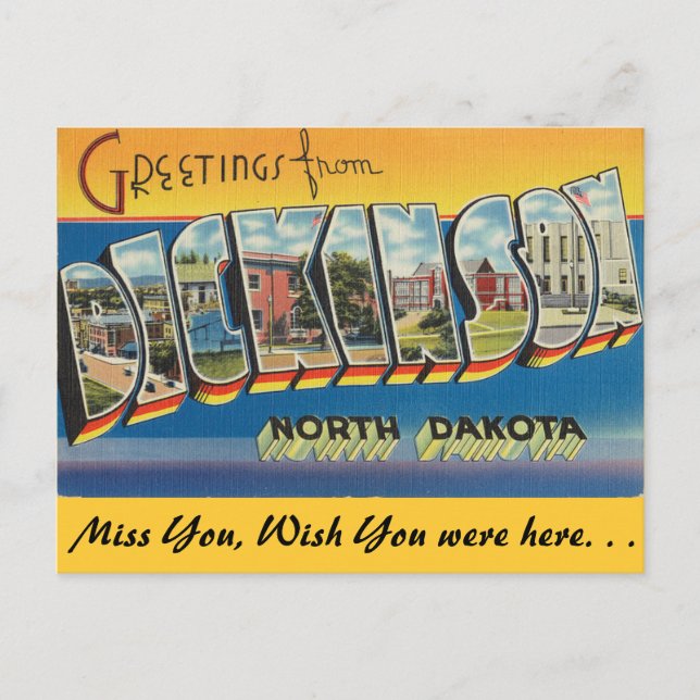 Hälsning från Dickinson Vykort (Framsida)