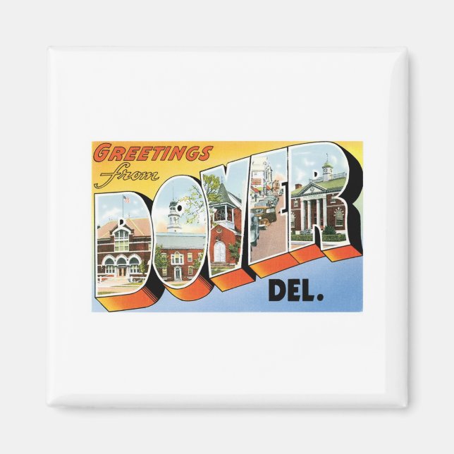 Hälsning från Dover, Delaware Magnet (Framsidan)