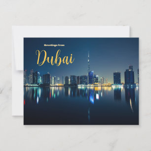 Hälsning från Dubai City Postcard Scenia Skyline Vykort