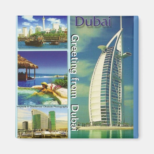Hälsning från Dubai Magnet av Moji Gbadamosi Okub (Framsidan)