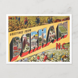 Hälsning från Durham, North Carolina Travel Vykort