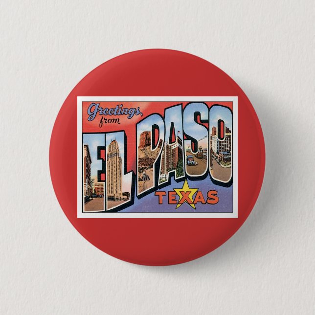Hälsning från EL Paso,Texas Knapp (Framsida)